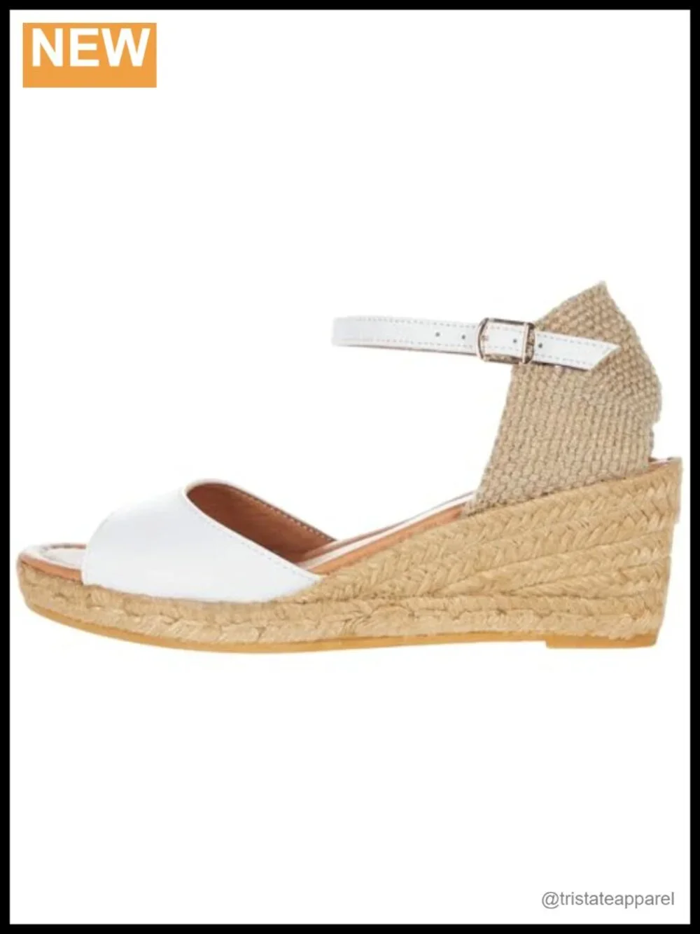 Handcrafted Leather Espadrille Wedge Sandal Made in Spain